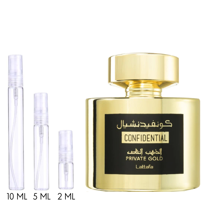 Lattafa Confidential Private Gold edp Unisex - Decanty